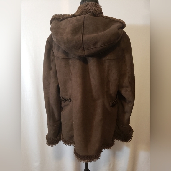 Jones New York Brown Faux Suede Jacket sz. L - Picture 2 of 5